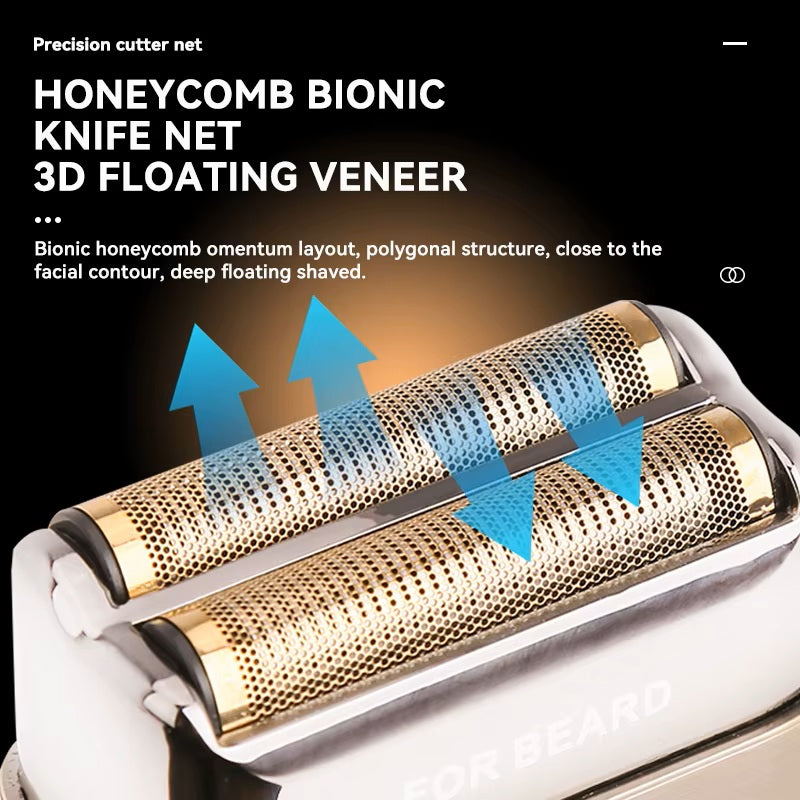 KEMEI km-1538 rasoir électrique ensemble de tondeuse à cheveux métal étanche Usb charge Rechargeable tête rasoir - صورة 3