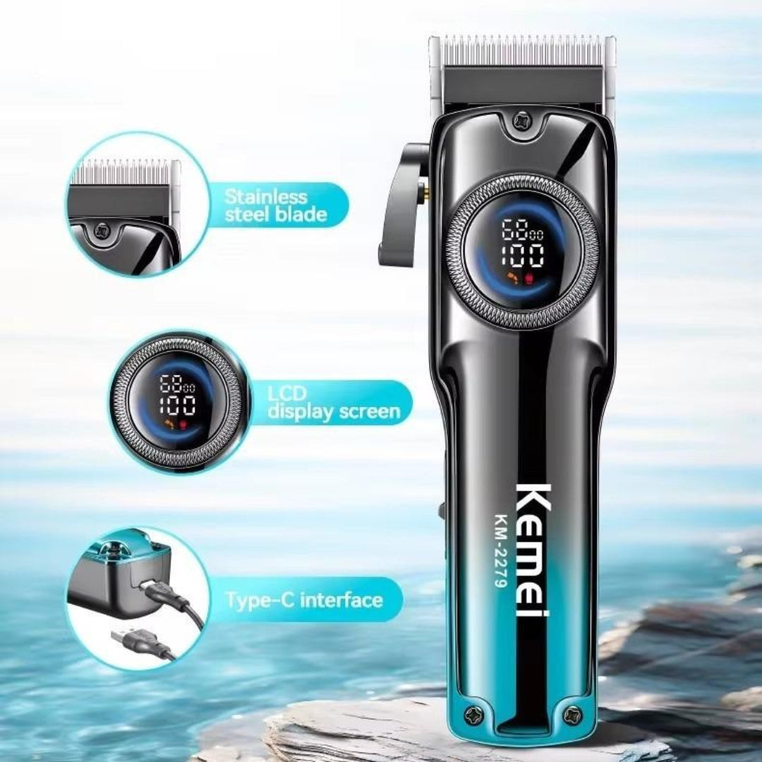 Kemei KM-2279 Tondeuse à cheveux professionnelle Pour Hommes, Avec écran LCD, Rechargeable et Réglable. – Image 5