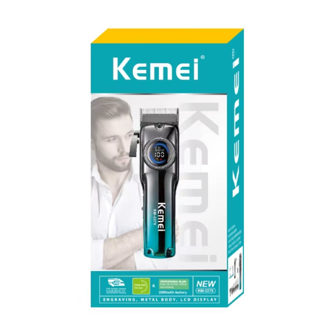 Kemei KM-2279 Tondeuse à cheveux professionnelle Pour Hommes, Avec écran LCD, Rechargeable et Réglable. – Image 3