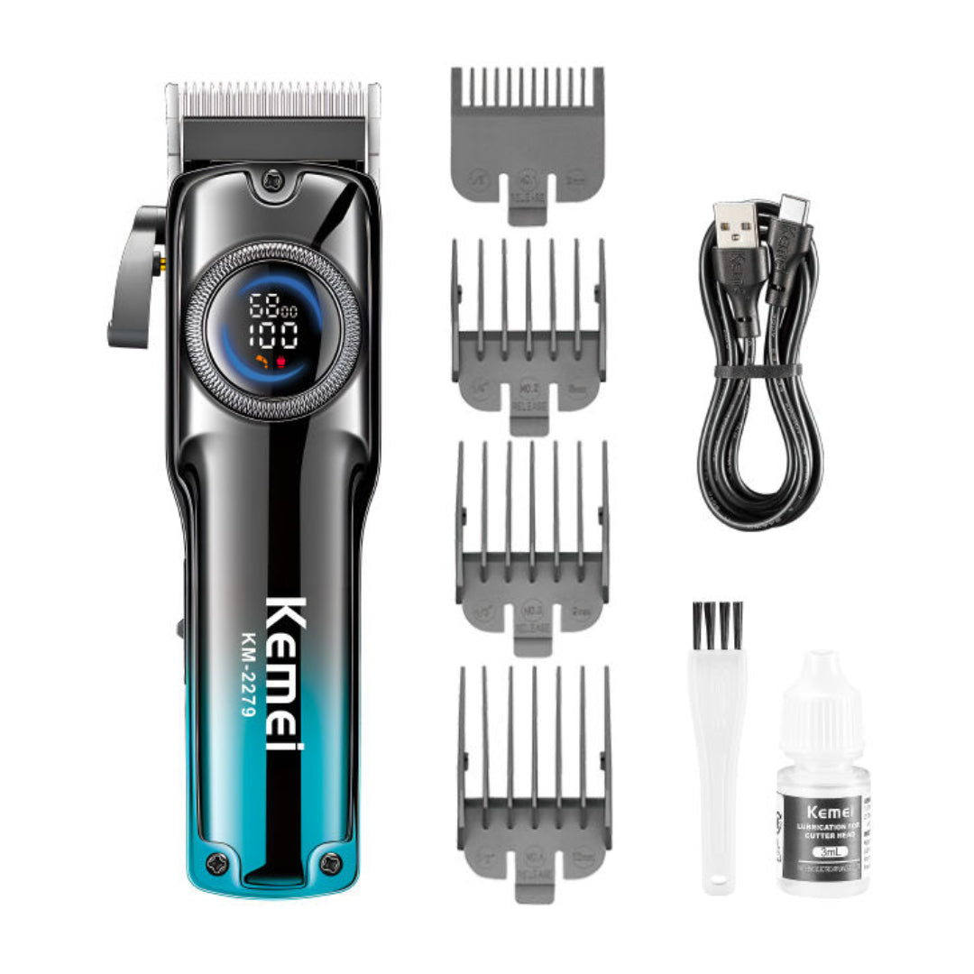 Kemei KM-2279 Tondeuse à cheveux professionnelle Pour Hommes, Avec écran LCD, Rechargeable et Réglable. – Image 2