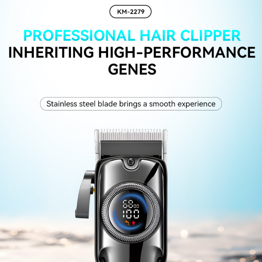 Kemei KM-2279 Tondeuse à cheveux professionnelle Pour Hommes, Avec écran LCD, Rechargeable et Réglable. – Image 7