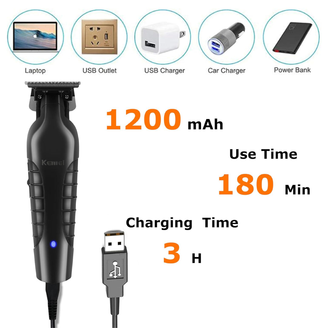 Kemei KM-2299 Tondeuse professionnelle 5W Tondeuse précise et durable – Image 3