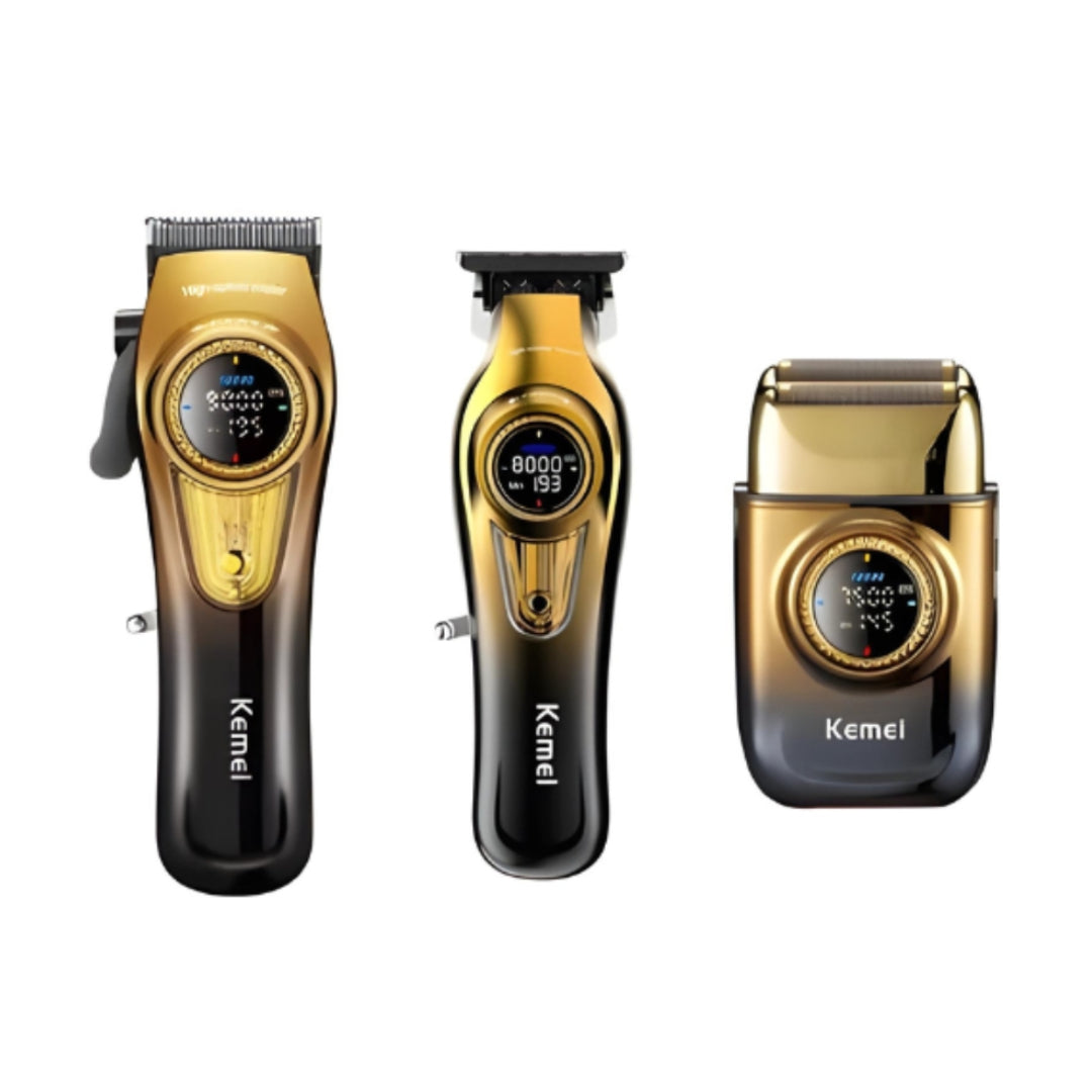 Kemei KM-8557 Kit professionnel Machine de découpe, Finition et Rasoir – Image 3