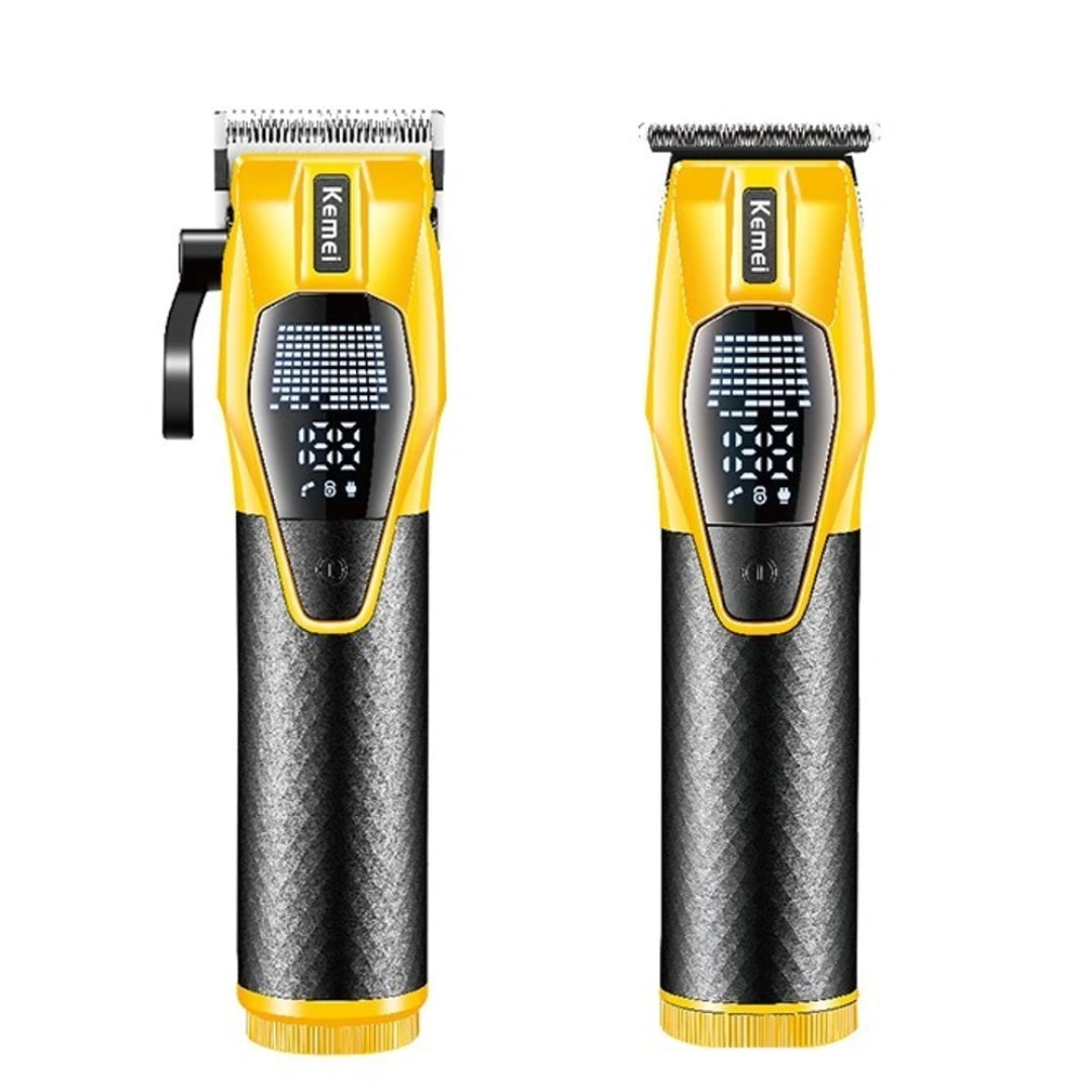 Kemei KM-8561 Rasoir electrique a grille pour homme double lame flottante pour estomper peau et barbe rechargeable – Image 3
