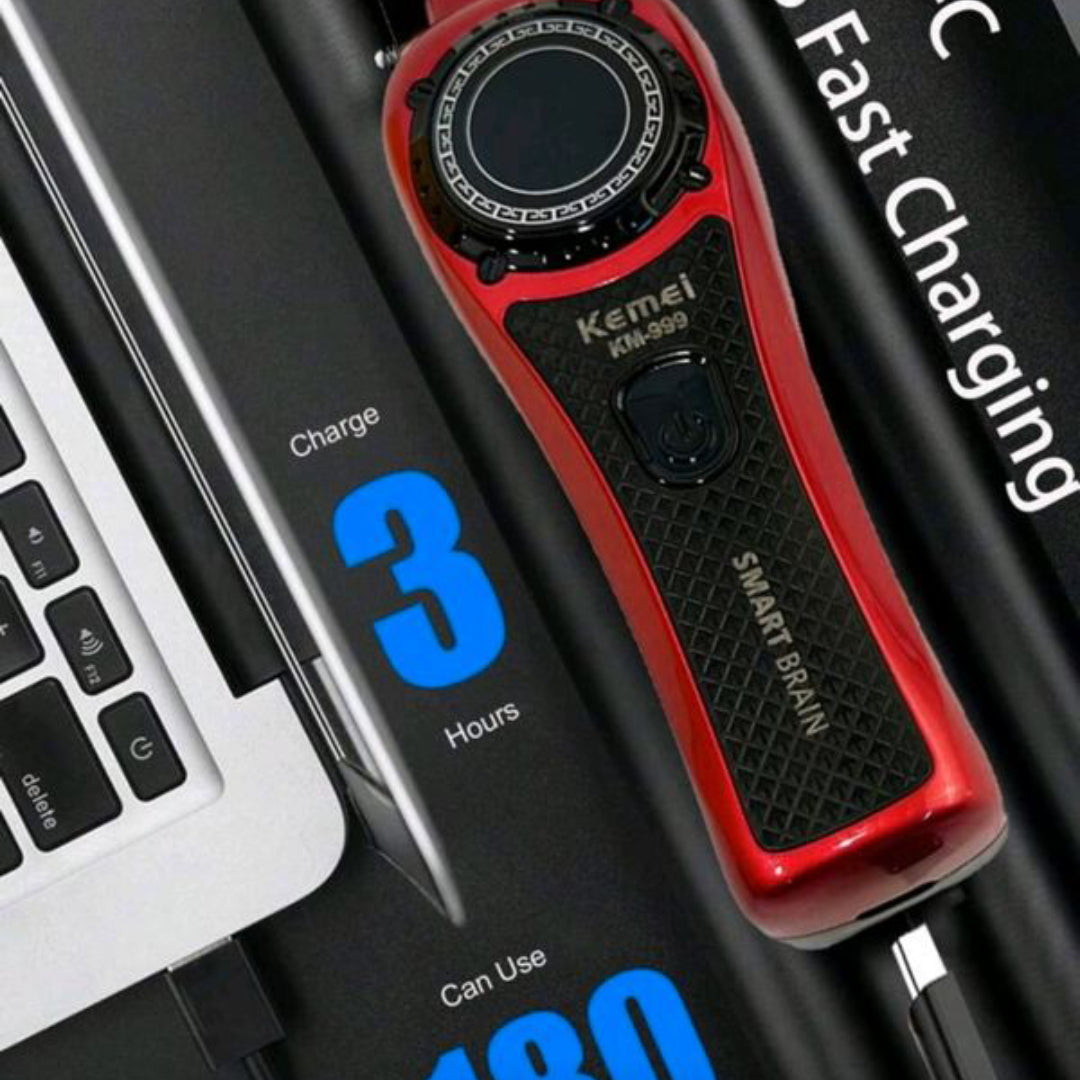 Kemei KM-999 Tondeuse Pro LED USB 7000RPM 1500mAh – Image 7