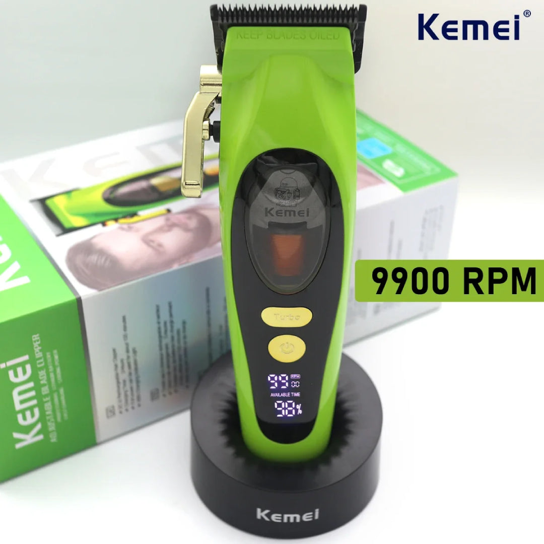 Kemei KM-2035 Rasoir electrique a grille pour homme double lame flottante pour estomper peau et barbe rechargeable – Image 5
