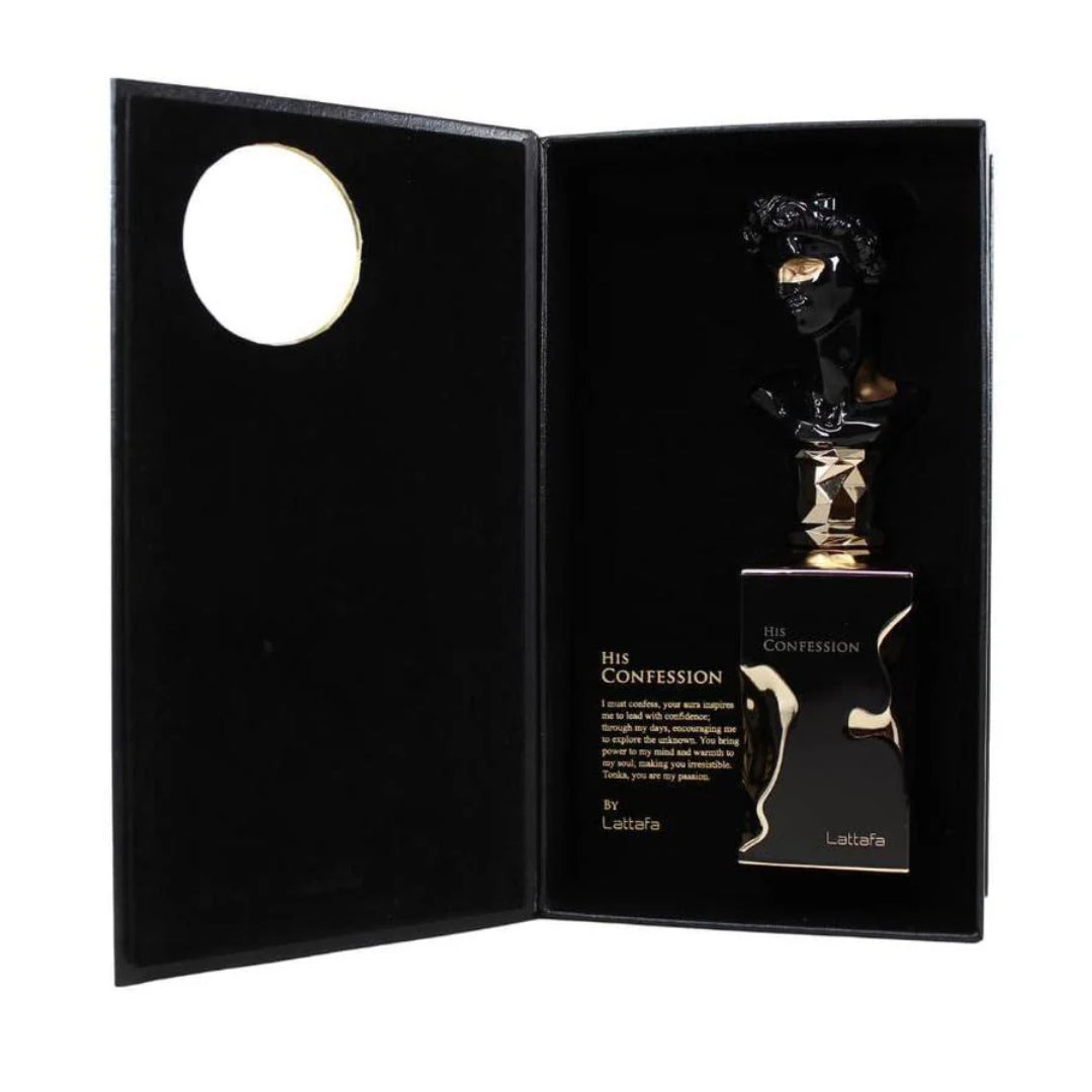 LATTAFA – HIS CONFESSION NOIR Eau de Parfum Pour Homme – 100m - صورة 4