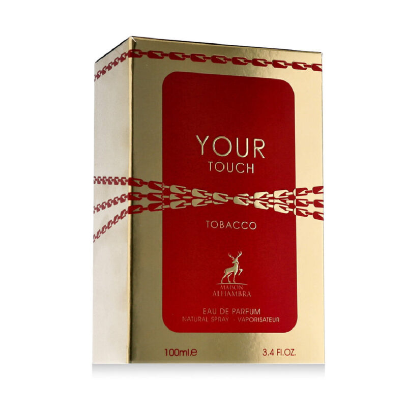 alhambra your touch tobacco Lattafa Eau De Parfum 3.4oz / 100mL By Maison Bold & Warm Men's Fragrance With Citrus, Cinnamon, Vanilla & Tobacco sensual finish that lingers beautifully on the skin Maison Alhambra Your Touch Tobacco