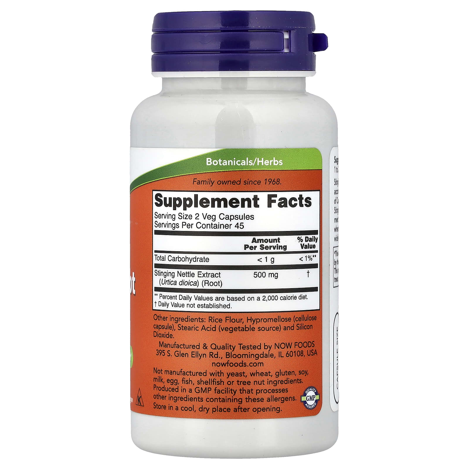 NOW Foods, Extrait de racine d'ortie dioïque, 250 mg, 90 gélules végétariennes - صورة 2