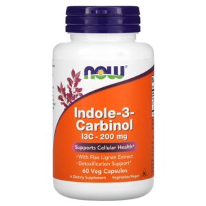 NOW Foods, Indole-3-Carbinol, 200 mg, 60 capsules végétariennes
