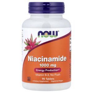 NOW Foods, Nicotinamide, 1000 mg, 90 comprimés