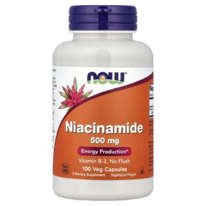 NOW Foods, Nicotinamide, 500 mg, 100 capsules végétariennes