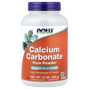 NOW Foods, Poudre pure de carbonate de calcium, 340 g