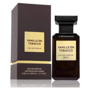 VANILLE EN TABACOO Eau De Parfum Fragrance World Unisexe – 80ml