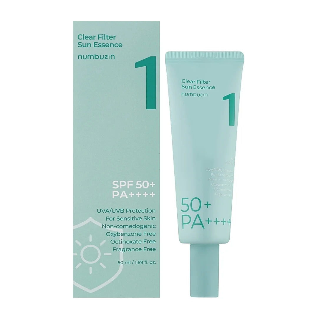 numbuzin Crème solaire hydratante – Clear Filter Sun Essence SPF 50+ PA++++ – 50 ml