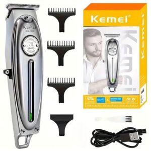 Kemei KM-1949 Tondeuse à Cheveux Homme de Charge Rapide, Coupeur Professionnel en Métal