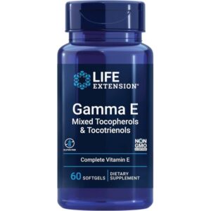 Life Extension Gamma E, Tocophérols et tocotriénols mixtes, 60 capsules