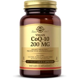 Solgar CoQ-10 végétalienne, 200 mg, 60 gélules végétales