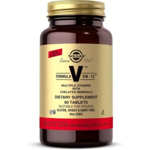 Solgar Formule V, VM-75, Vitamines multiples et minéraux chélatés, 90 comprimés