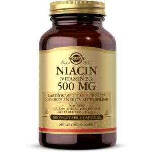 Solgar Niacine (vitamine B3), 500 mg, 100 capsules végétales