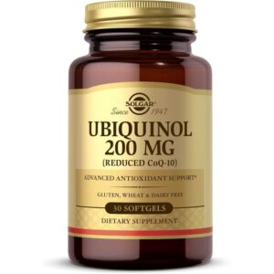 Solgar Ubiquinol (CoQ10 sous sa forme réduite), 200 mg, 30 capsules à enveloppe molle