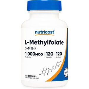 Nutricost L-Méthylfolate 1000 µg 120 Capsules