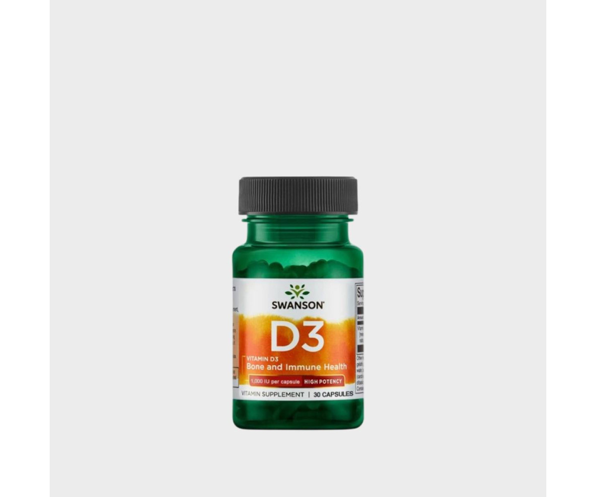 Swanson Vitamin D3 1000 IU 30 Capsules