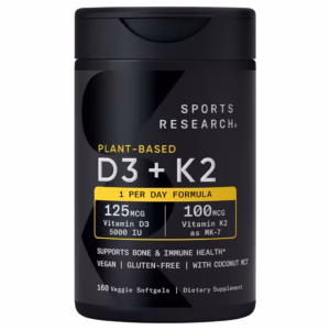 Sports Research D3 + K2 160 Veggie Softgels