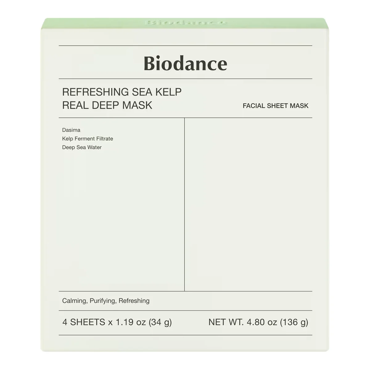 Biodance Refreshing Sea Kelp Real Deep Mask 4 Unités - صورة 2