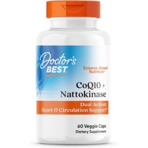 Doctor’s Best CoQ10 + Nattokinase 60 Capsules Végétariennes