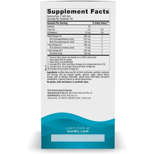 Nordic Naturals Complete Omega Citron 120 Capsules - صورة 2