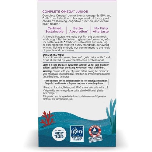 Nordic Naturals Complete Omega Junior 90 Mini Capsules - صورة 3