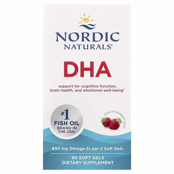 Nordic Naturals DHA Fraise 90 Capsules