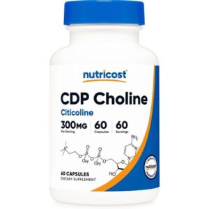 Nutricost CDP Choline Citicoline 60 Capsules