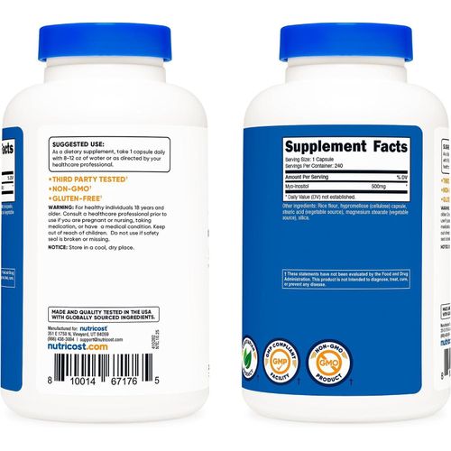 Nutricost Myo-Inositol 500 mg 240 Capsules – Image 2