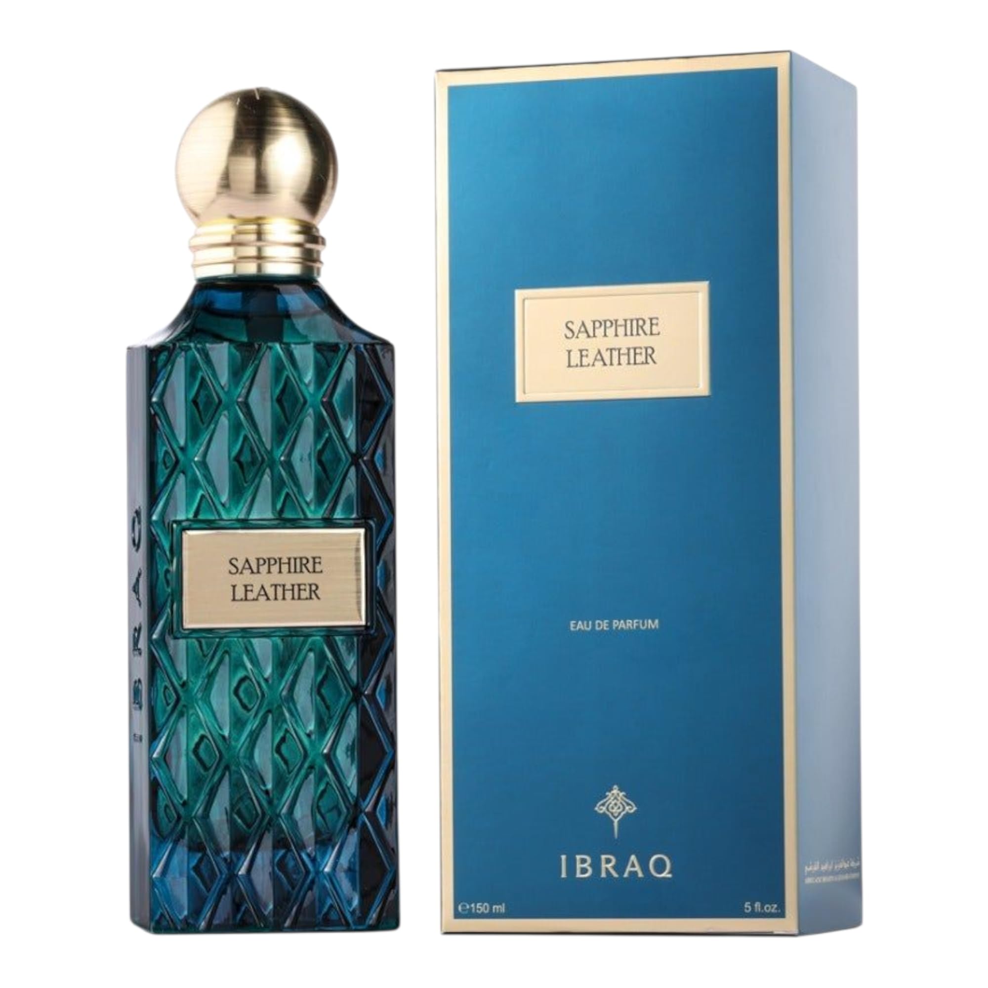 IBRAQ Sapphire Leather Unisex Perfume 150ml – Image 3