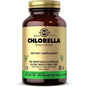 Solgar Chlorelle à Parois Cellulaires Brisées 100 Capsules Végétales