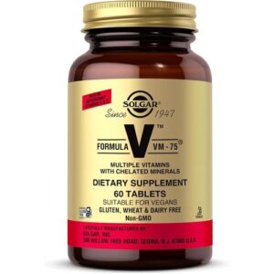 Solgar Formula V VP-75 Multivitamines avec Minéraux 60 Comprimés