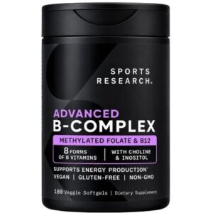 Sports Research Advanced B-Complex 180 Capsules Végétariennes
