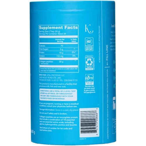 Vital Proteins Peptides de Collagène Sans Arôme 680 g – Image 3