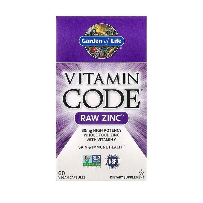 Garden Of Life Code vitamine "Raw Zinc" 30mg 60 gélules
